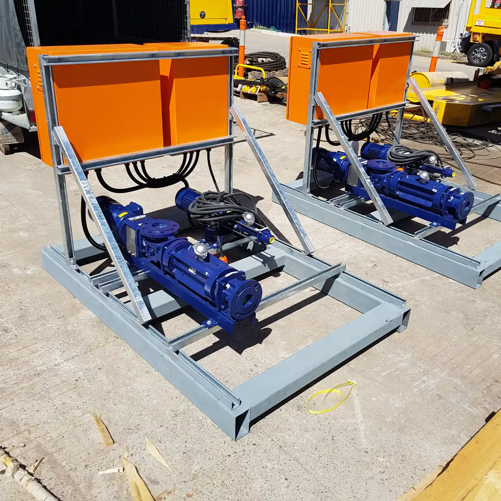Completed pump control systems mounted on mobile skids