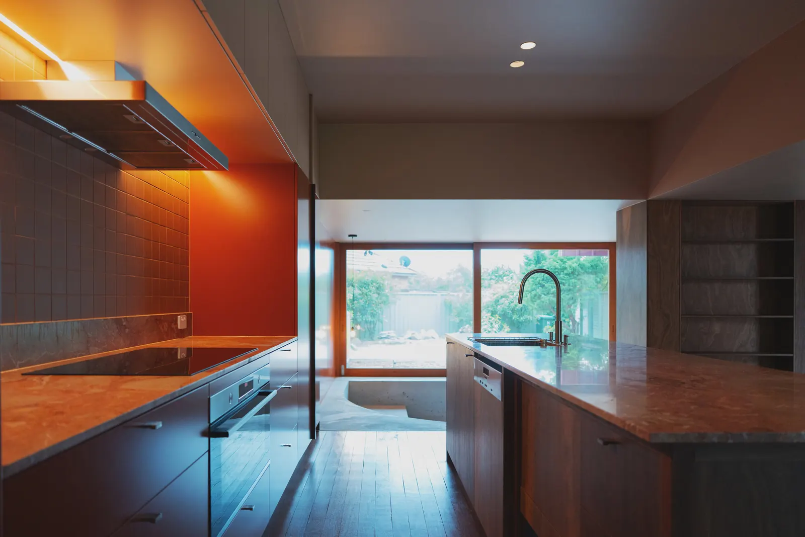 Kitchen lighting in the renovated kitchen