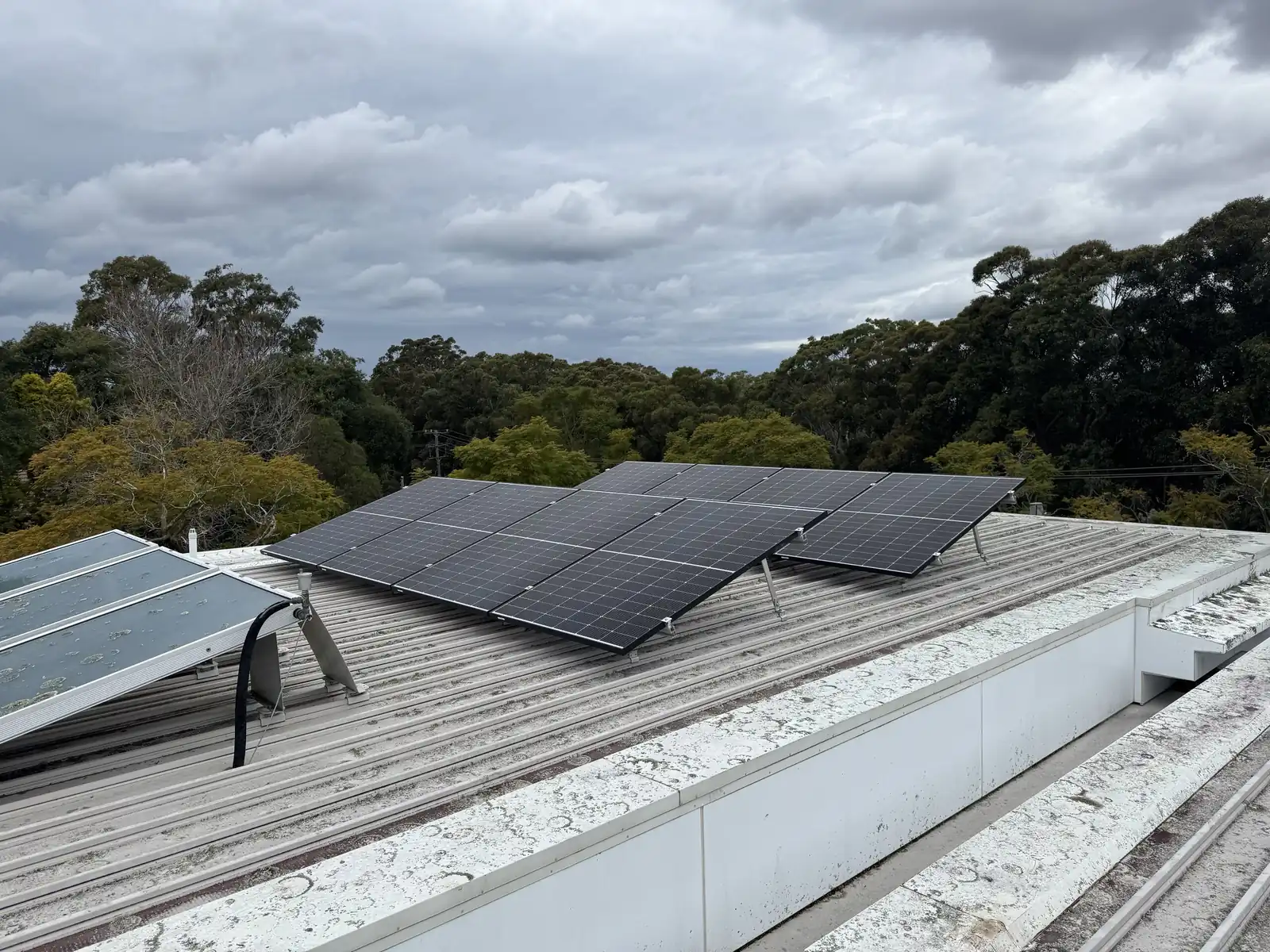 The new panel array on the roof